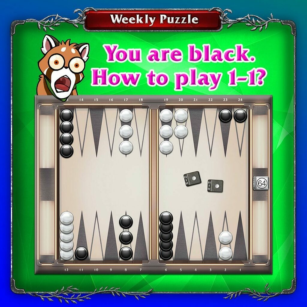 2kbcompany's tweet photo. How to play black 1-1?

  #تخته_نرد_آنلاین #backgammon #backgammonmasters #tavli #boardgames #нарды #تختهنرد https://t.co/KZaMX6gIph