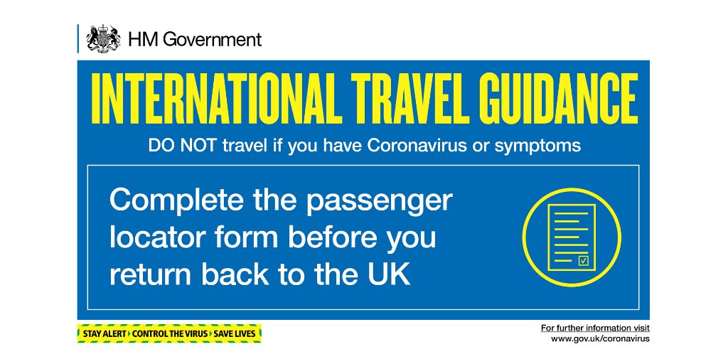 When travelling from France back to the UK, do not forget to complete the Passenger Locator Form ow.ly/oiRV50AAa2E (no more than 48 hrs before travel) otherwise you will be stopped at British Controls and your journey will be delayed.