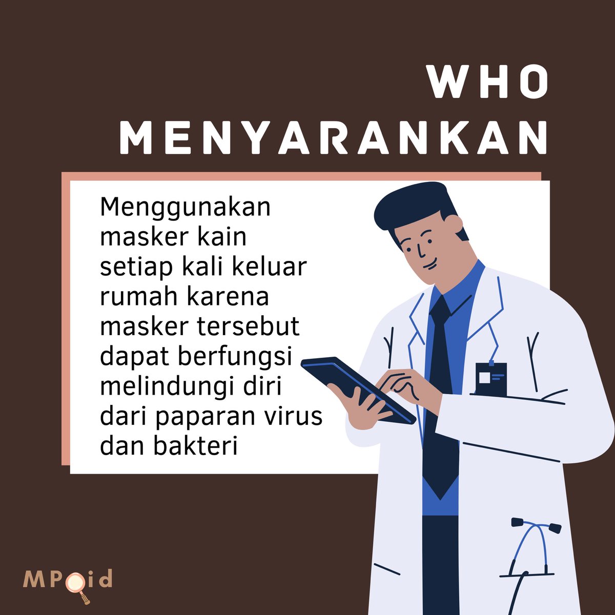 TheMP_id's tweet photo. Millennials!
Yuk kita awali langkah kita untuk hidup sehat, dengan mengenal jenis masker yang perlu untuk kita gunakan. Kalau masker yang kalian suka bahannya yang seperti apa, nih?
#MPInfo
#SadarSehat https://t.co/kZE9h8i3zJ