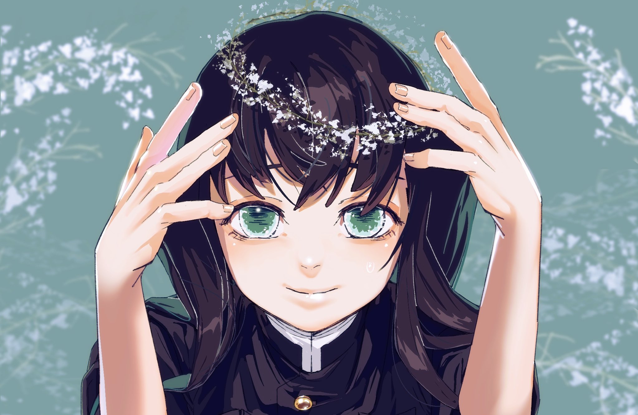 もあい Moai かすみ草の花かんむりを被せてもらったむい 時任無一郎生誕祭 時透無一郎誕生祭 8月8日は時透無一郎の誕生日 T Co 1ejbjvf4qo Twitter