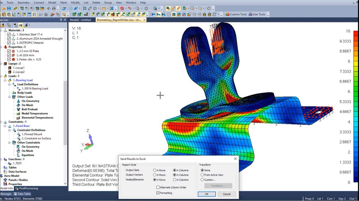 PLMXSolucoes's tweet photo. O Simcenter Femap 2020.2 apresenta atualização na transferência de dados para o Excel. Veja estas atualizações no vídeo abaixo:
 https://t.co/hyUItYyXDk 
 
#SimcenterFemap #Siemens https://t.co/fH5Ihgkid3