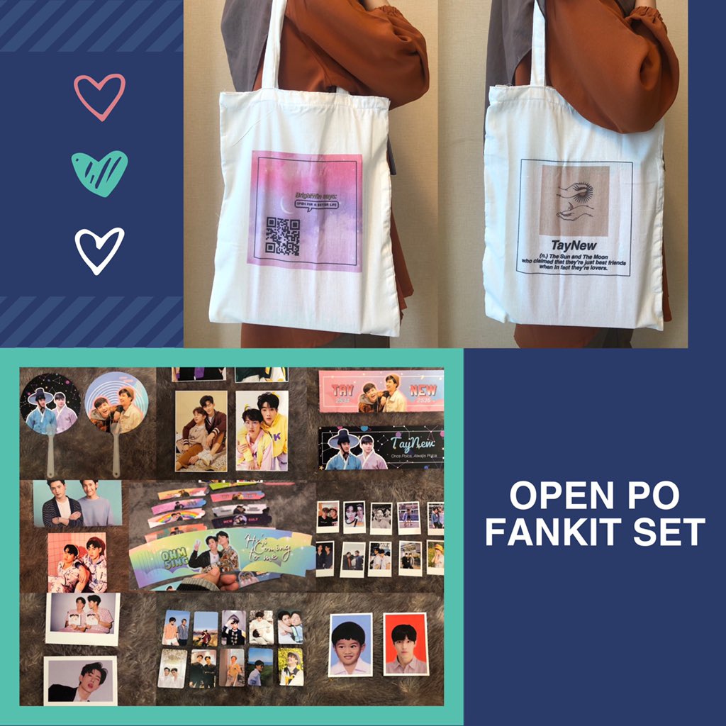 ✨OPEN PO THAI BOO FAN KIT ✨ 
PHI SET/ NONG SET IDR 58k ONLY! DETAILS SET ON PICT. BISA BELI TERPISAH [TOTEBAG ONLY/ CUPSLEEVE ONLY/ BANNER SET ONLY/ HANDFAN SET ONLY]. CHECK THREAD UNTUK PRODUCT DETAILS 🥰