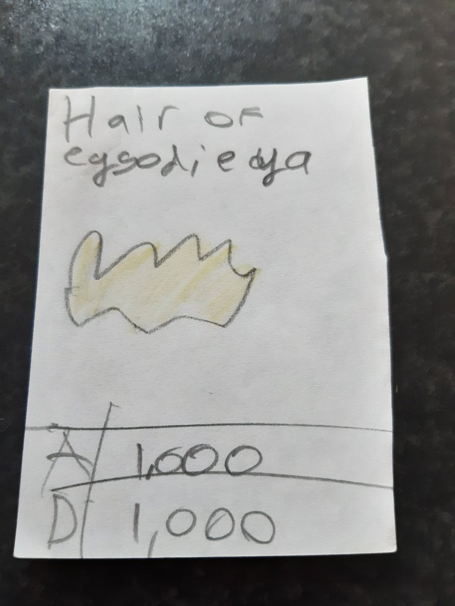 Last part of "egsodieya" is my personal favourite, the "Hair of egsodieya".