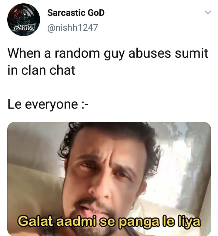 MemsPage's tweet photo. Ab Dangal Hooga😂
Sumit 007 is Our Legend🔥
Follow:-@FighterPune , @SumitmMallabade
#indianclashingcomunity #clashofclans #clashofclanaddicted #memes #coc #gaming #clashon #th13 #mobilegaming #punefighter #clashofclansmemes #sumit007
#memes2020 https://t.co/t4JOdkW6We https://t.co/MiNZh5lZOs