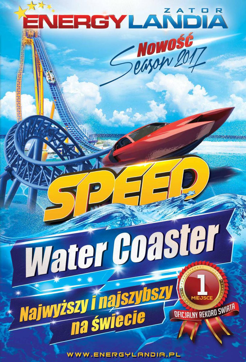 coasterclub's tweet photo. #Splashsaturday

Looking to cool down???  This is Speed, the water coaster at EnergyLandia build by Intamin

This is the fastest and tallest (tied with Divertical in Miranbilandia) in the world! 

#Rollercoasters #Energylandia #Intamin #Poland https://t.co/QUly0AVkE8