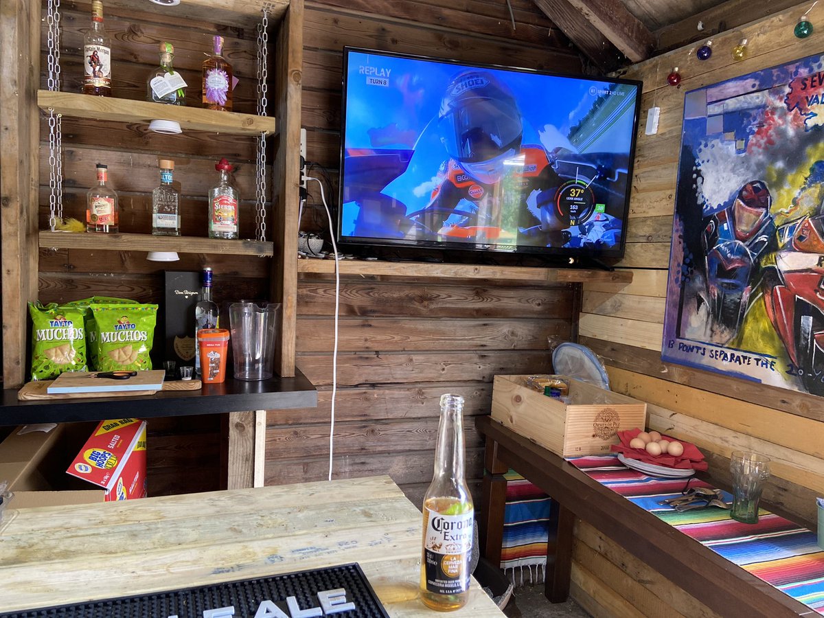 Watching <a href="/btsportmotogp/">MotoGP on TNT</a> qualifying from #Mexicangeorges. The very best #MotoGP bar in the UK 🤗