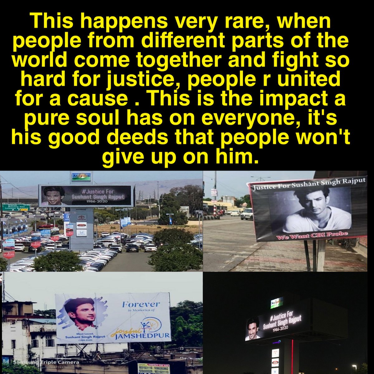 abhiraj1717's tweet photo. Impact of pure soul Sushant. People won't give on until he gets complete justice 

#DishaAndSSRCaseLinked https://t.co/yKx8NWVZv5