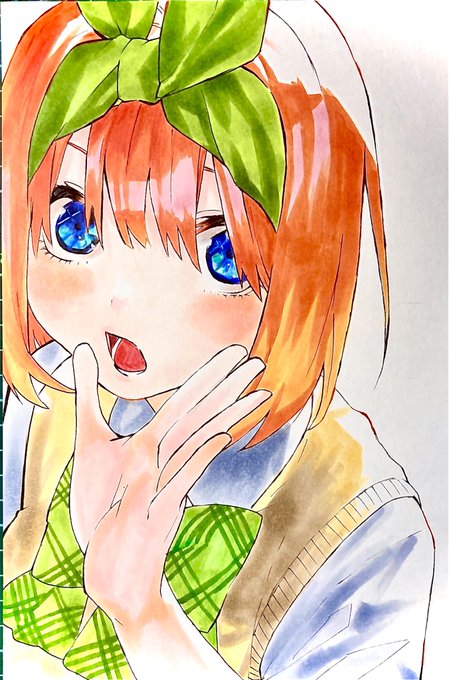 えさんがTwitterに投稿した中野四葉(五等分の花嫁)のイラスト。