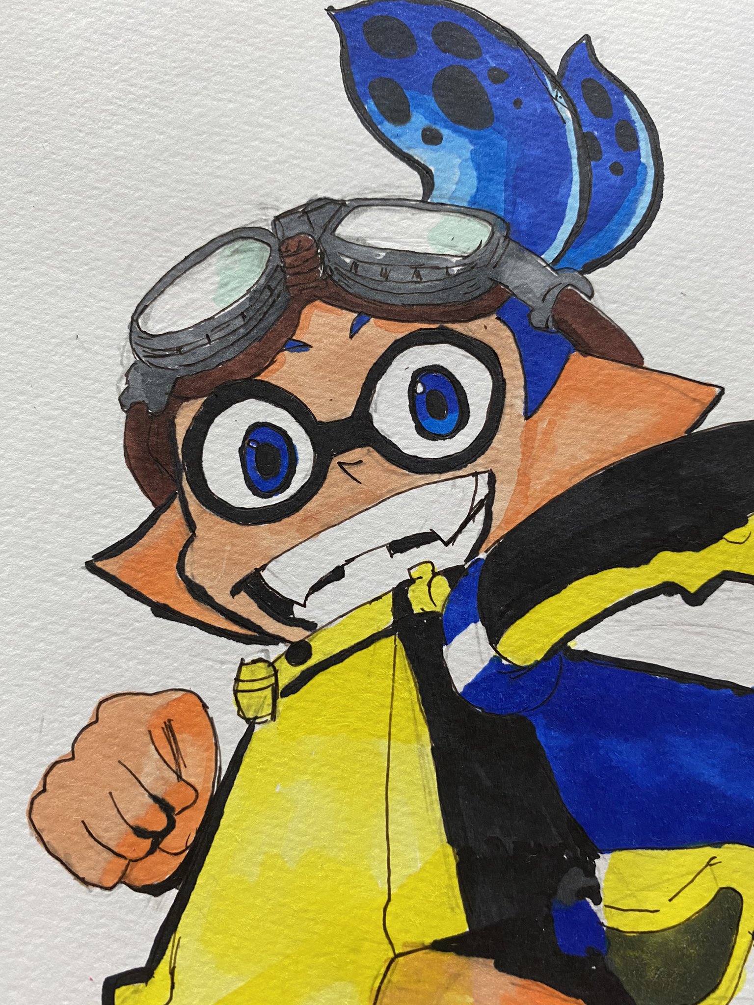 かたくちいわし スプラトゥーンイラスト スプラトゥーン絵描きさんと繋がりたい コロコロコミック ゴーグルくん ゴーグルくん描きました 結構頑張ったので少しでもよかったら お願いします T Co Buhmc0sydw Twitter