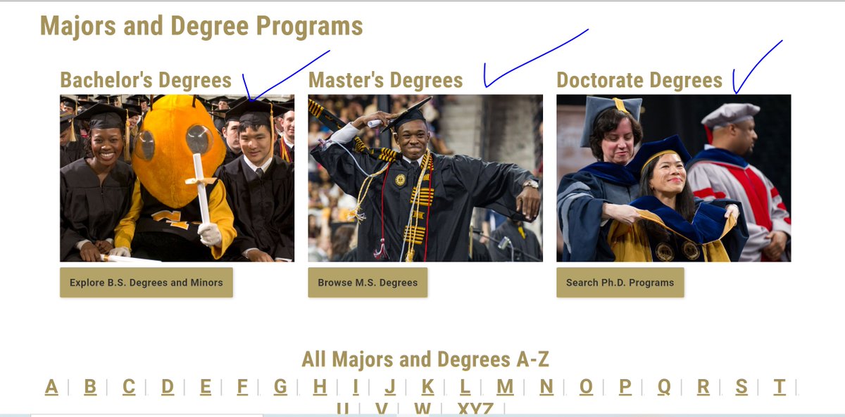 Step 10: If you clicked Majors and degrees in the image above, you can then check for your courses based on the program as shown below: