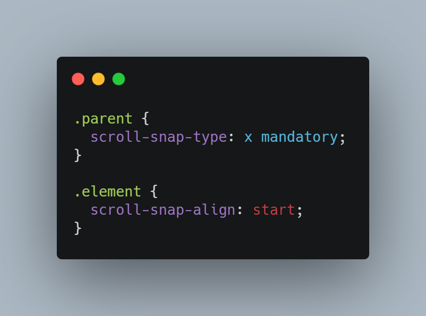surjithctly's tweet photo. Learned a new CSS Property Today called "scroll-snap".
Used to snap to an element while scrolling. ๐คฏ
๐ Demo: https://t.co/PQ7gWl65lK
#css #scrollsnap #learncss #everydaycss https://t.co/n5oniYX3eQ