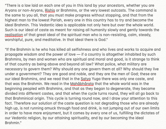 Brahmin, therefore becomes a concept we aspire to, to abide by, that ultimately puts us above governance.