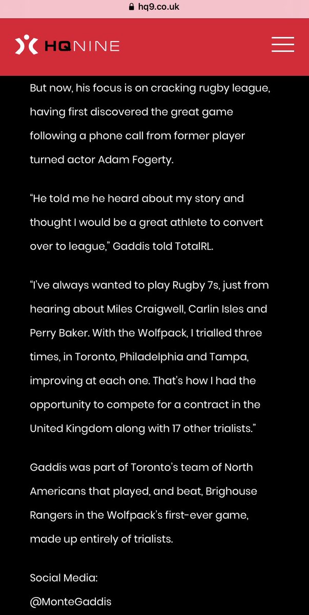 My name is Monté Gaddis from USA 🇺🇸 and I would love the opportunity to sign to a Rugby League club, but I’m having Visa issues.... I have an amazing story! Thanks to <a href="/Shaun_Lunt/">Shaun Lunt</a> for the opportunity to make a player profile via <a href="/HQN9NE/">HQ N9NE</a> 

Please RT!

Link: youtu.be/pNdYc6JGlTE