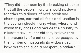 "everything we have now to do was laid out years ago by our ancient law-givers, and they actually anticipated all the different changes that have taken place and are still to take place in our national institutions. They also were breakers of caste, but not like modern men."