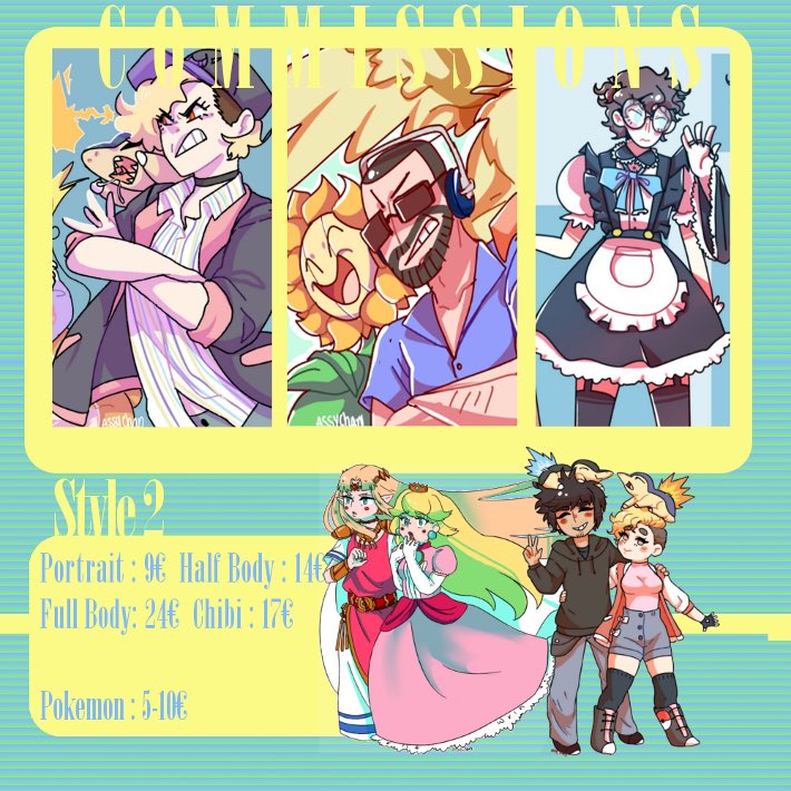 Asaminoyoru's tweet photo. ⭐️⭐️⭐️BONJOUR ⭐️⭐️⭐️⭐️
Voici ma NOUVELLE FICHE DE COMMISSION! 
Eh oui, les soldes sont finis, alors voici mes nouveaux... articles ?
Hésitez pas à m'envoyer des DMs pour commander ou pour de simples questions ! ❤️

Rts TURBO Appréciés , ca m'aide vraiment !
#commissionsopen https://t.co/SKjcxIbIMy