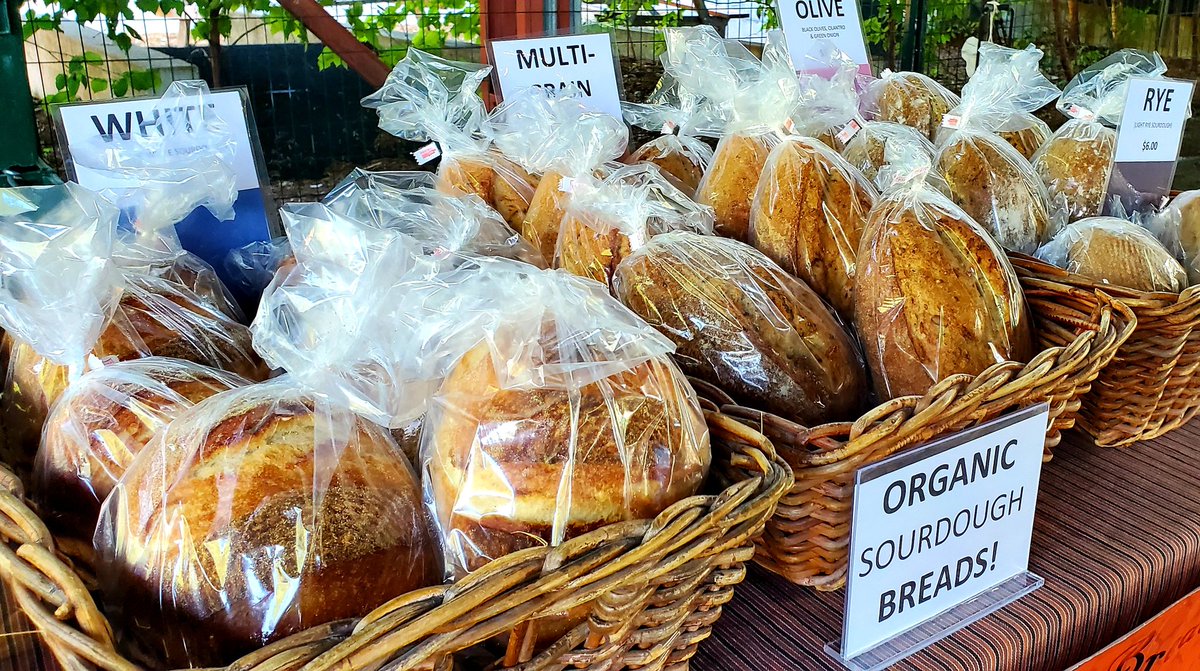 StJohnsBakery's tweet photo. UPDATE: Join us at Brickworks Farmers Market Sat's 8am to 12pm. Our products are produced and packaged under strict COVID guidelines. #toblog #organic #sourdough https://t.co/OrzAvvvN0G