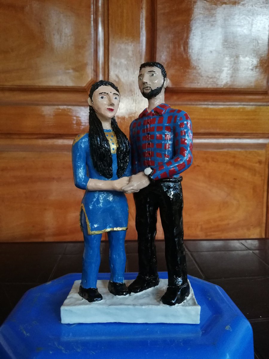 PraveenElango4's tweet photo. #Girl_Sculpture and #Couple_Sculpture (with multi colours) 👫👫 

Made up of natural clay ❤️❤️
Paint - Enamel paint 🎨🎨

#girlstatue  #womanstatue #girl #couplestatue #art #artwork #artworks #clay #claywork #clayworks #craft #crafts #sculpture #sculptures #statue #statues https://t.co/ZlJe457zSx