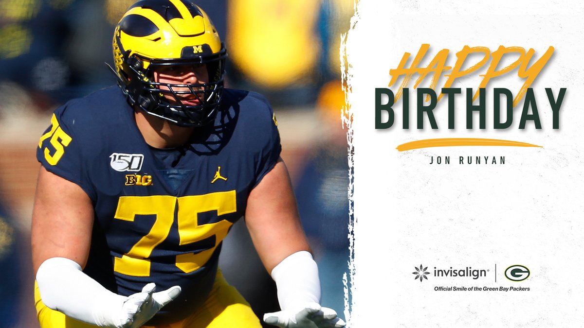 Happy birthday to #Packers rookie guard Jon Runyan! 🎈

#GoPackGo | #WinningSmiles