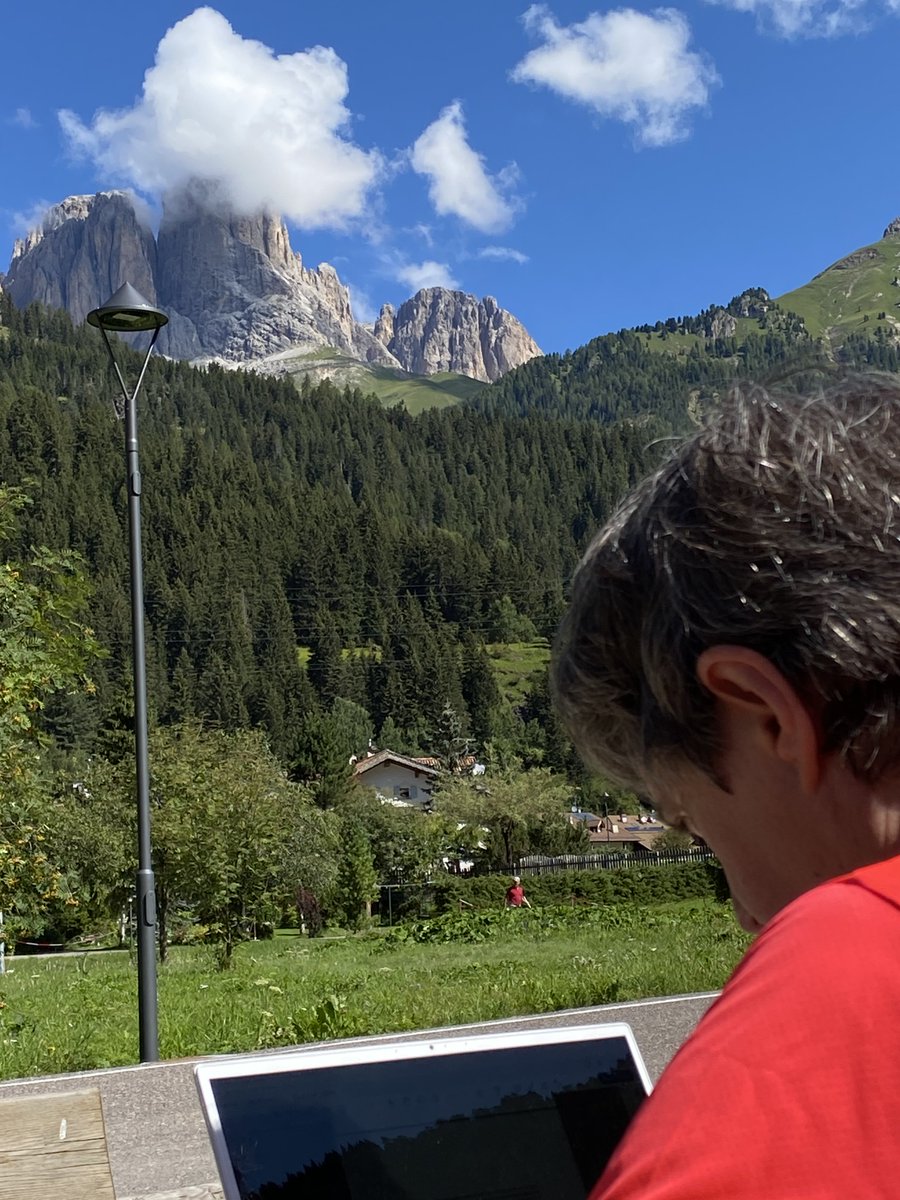 LauraFreina's tweet photo. @Galaconf2020 reviewing papers while in Val di Fassa - Dolomites (Italy) https://t.co/YTuedLxQRJ