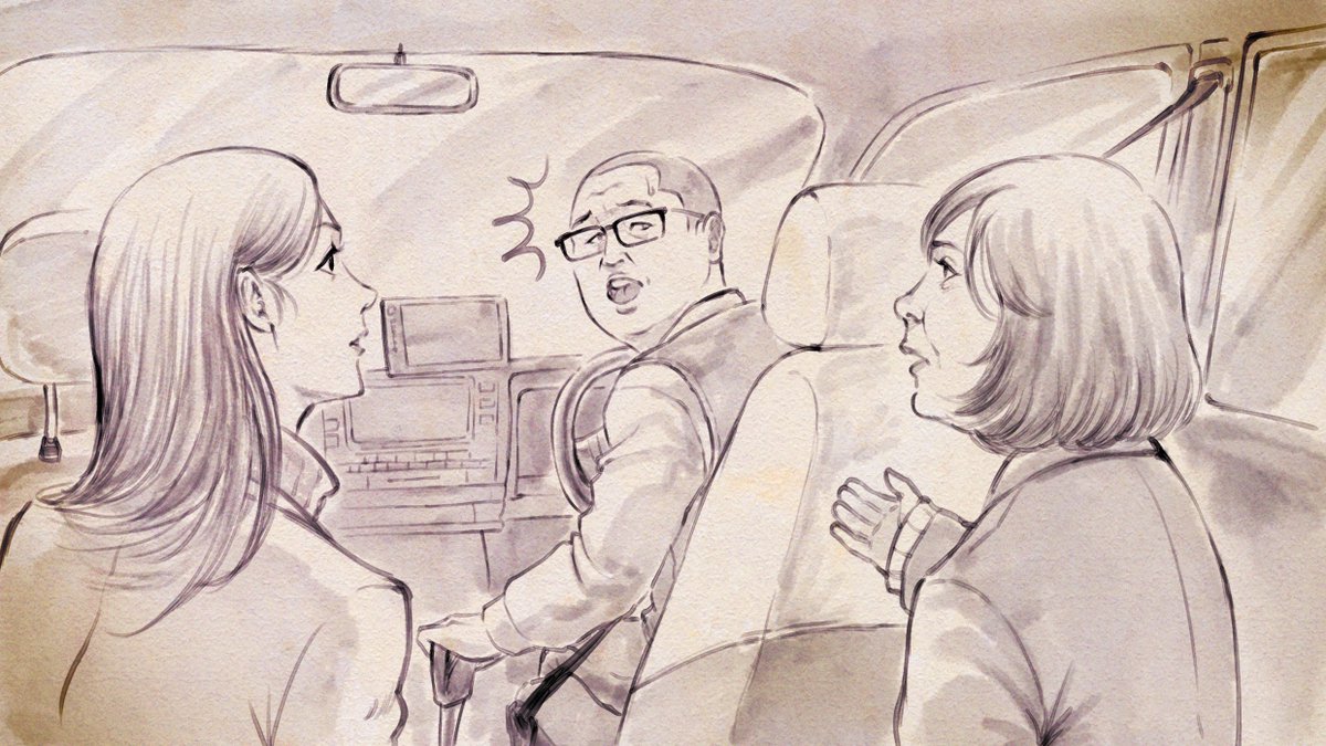 本日放送されたNHK BSプレミアム 
#たけしのこれがホントのニッポン芸能史 
にて描いたイラストです。
タクシー運転手のホラー体験などで描きました。
ありがとうございました。 
