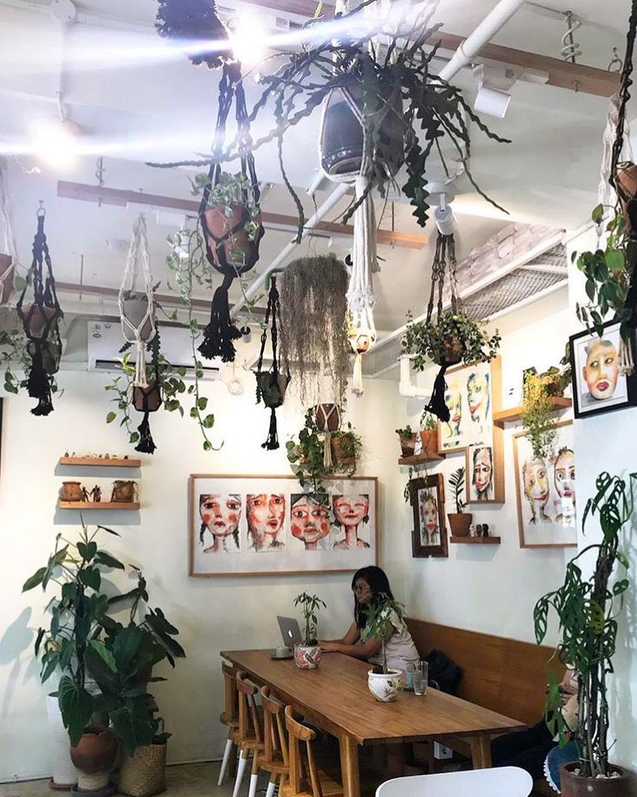 10. Sama dengan coffe Unik kan namanya? Nah tempatnya juga gakalah unik. Kusebut ini "Kafe Hutan" karena banyak tanaman disini, baik di area dalam maupun luar. Suka deh jumlah tanaman rindang yang bejibun wkwk.