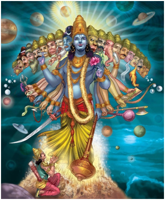 Shri Krishna:Signifies humans are now highly civillised. People are now fighting not for capturing instead is fighting to preserve dharma. Have developed highly knowledgeable texts (Bhagvad Gita, Mahabharata, Divided Vedas into 4 parts).