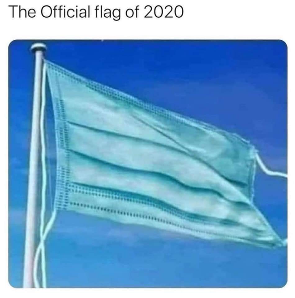 gardener_herb's tweet photo. 🏳 The #officialflag for #2020 Raise the #facecoverings & let them blow in the wind 🌬 https://t.co/DQKMdvdie5