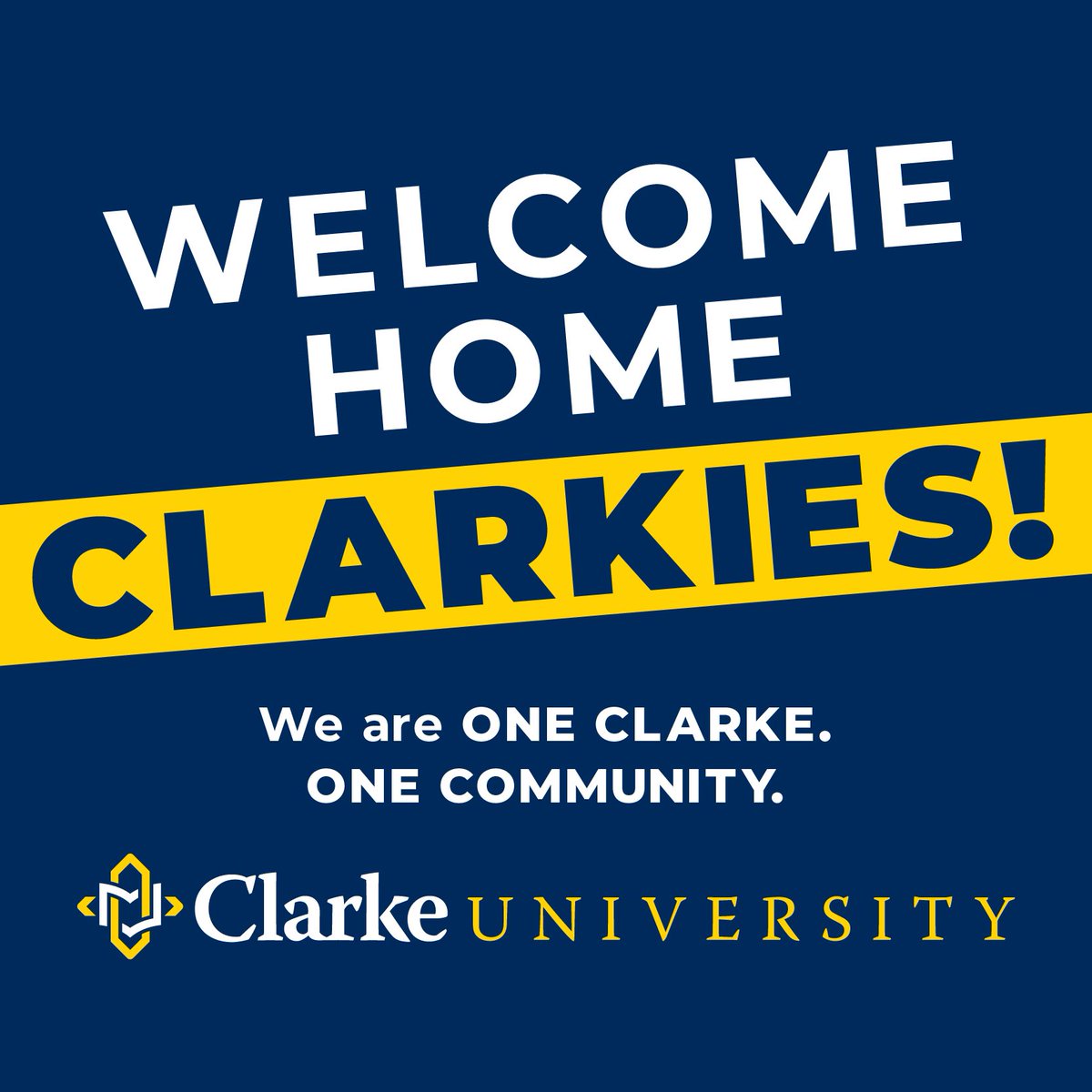 ClarkeU's tweet photo. Today, we will begin to welcome Clarkies back to campus. It has been a long time and we’re so glad to have them back home. 💙💛
Students: send us your move-in photos for a chance to be featured on our page! #ClarkeMoveIn https://t.co/eCWNxX7xdE