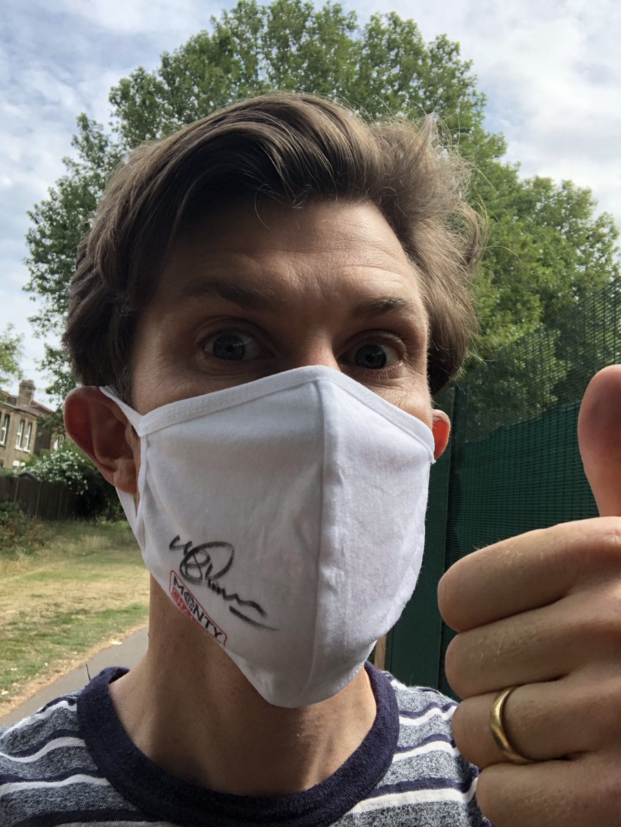 RexingtonBarker's tweet photo. @MontyChannel Lovely touch on the signature Monty. Not sure whether to wear it or frame it! https://t.co/iaFwmBg3BH