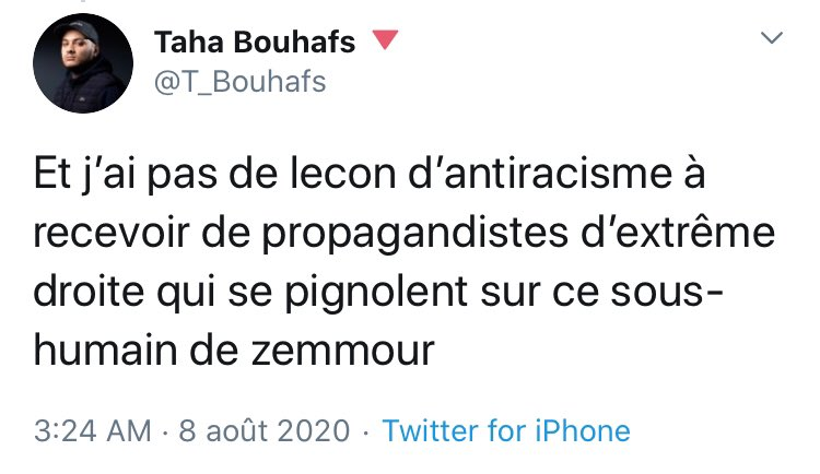 MichelCavargini's tweet image. Voilà donc où en est #TahaBouhafs : qualifier Éric #Zemmour (dont il n'ignore évidemment pas qu'il est juif) de "sous-homme" ! On le savait raciste. On le savait islamiste. On le savait inculte, bête et méchant. On le découvre s'exprimant comme un nazi #Untermenschen #Islamisme