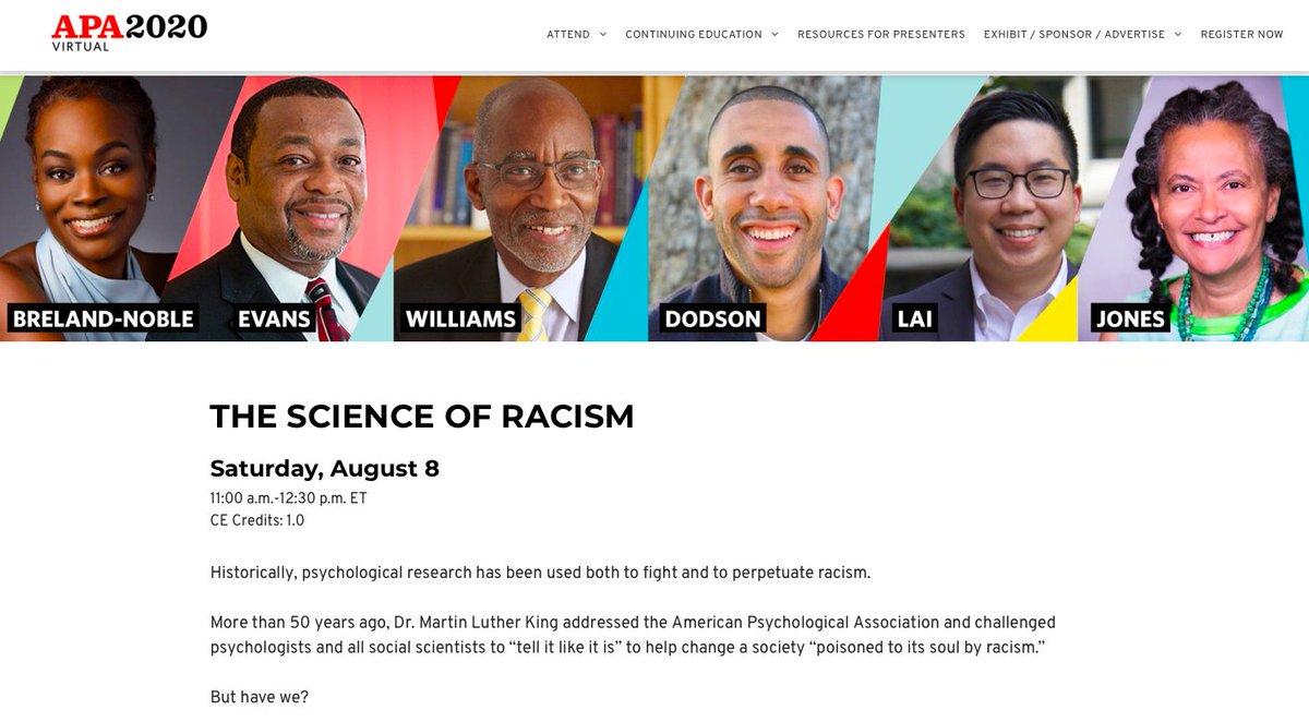 Cant wait to tune into these two today @APA @APADivision47 #AmericanPsychologicalAssociation #racism #APA2020