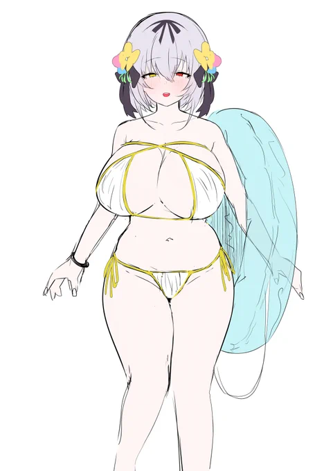 超かわいい水着資料がこちら。※無断転載・無断利用お断り※イラストはコミッションとして制作を依頼したものです※みつどうえ先生に描いていただいてます! 