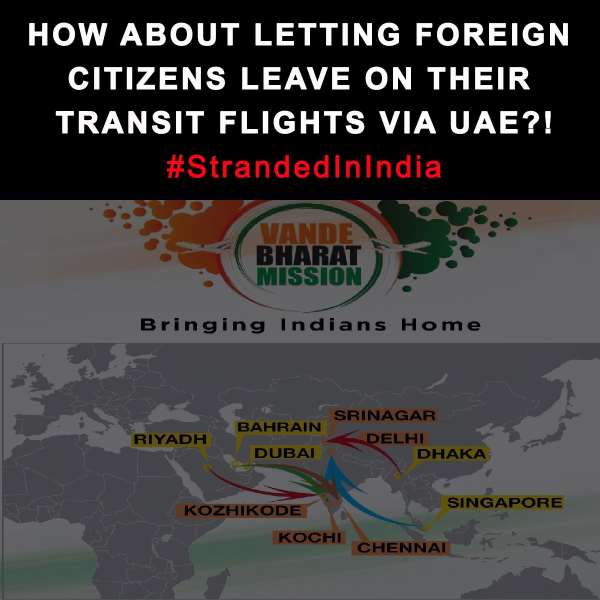 EversRupert's tweet photo. @Moca_Gol We need to get back to families, jobs, schools in UK, but only UAE Residents allowed to fly from India to UAE. Let us Transit through UAE to our home countries (which have Air Bubble agreements with India)! #StrandedInIndia #IndiaToUAE #India2UAE2UK @etihad @emirates https://t.co/UjMdMDNen8
