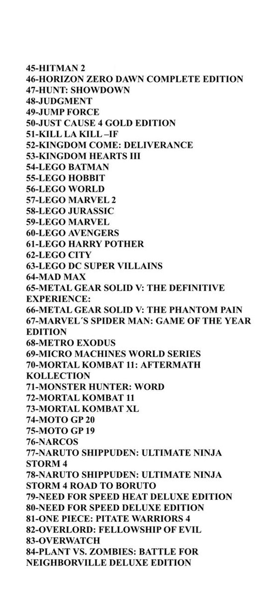 bbnetok's tweet image. ⬇️LISTA DE JUEGOS DIGITALES PARA PS4⬇️
PRECIOS POR PRIVADO