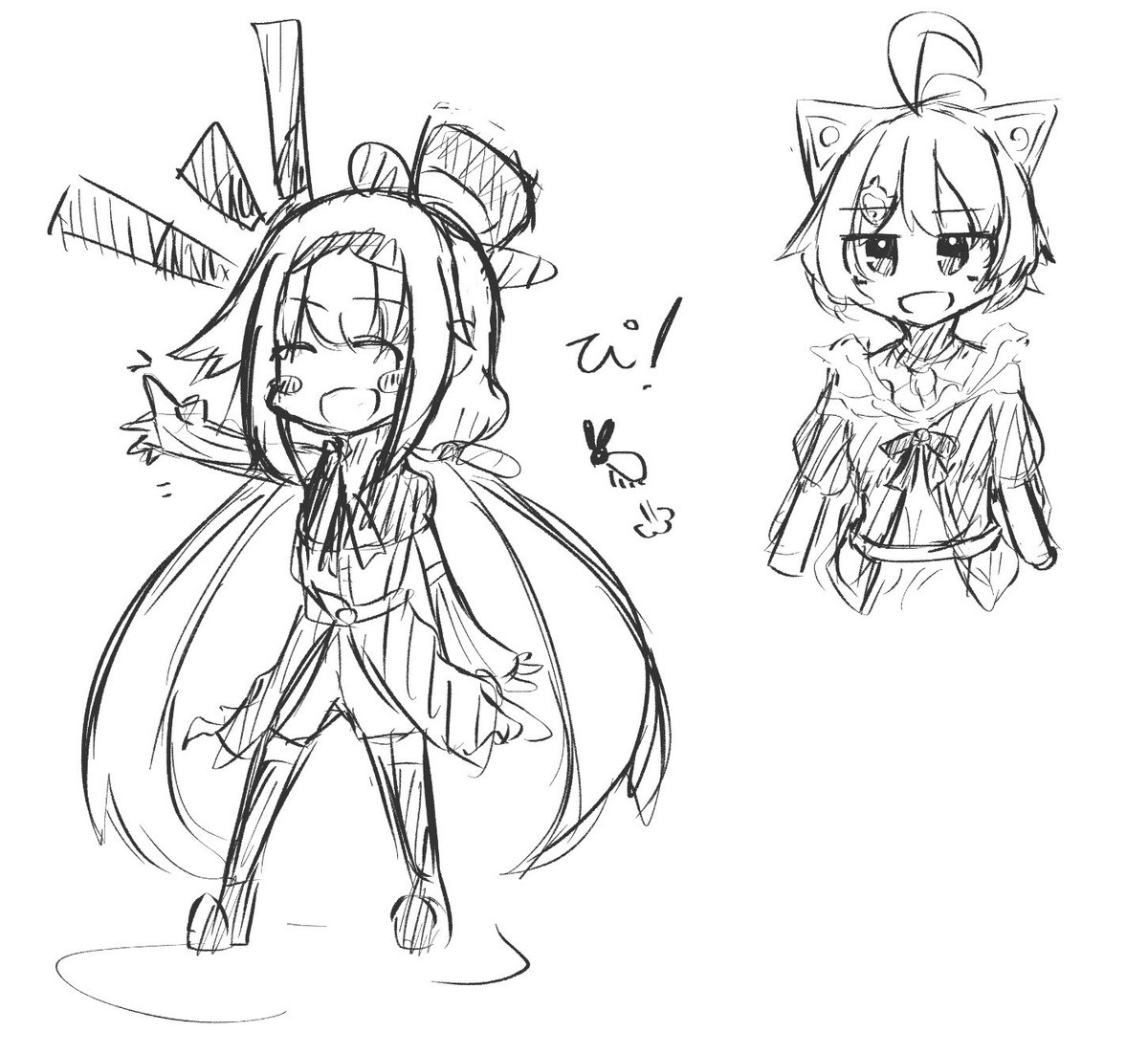 これは一昨日描いてたらくがきちゃん。 