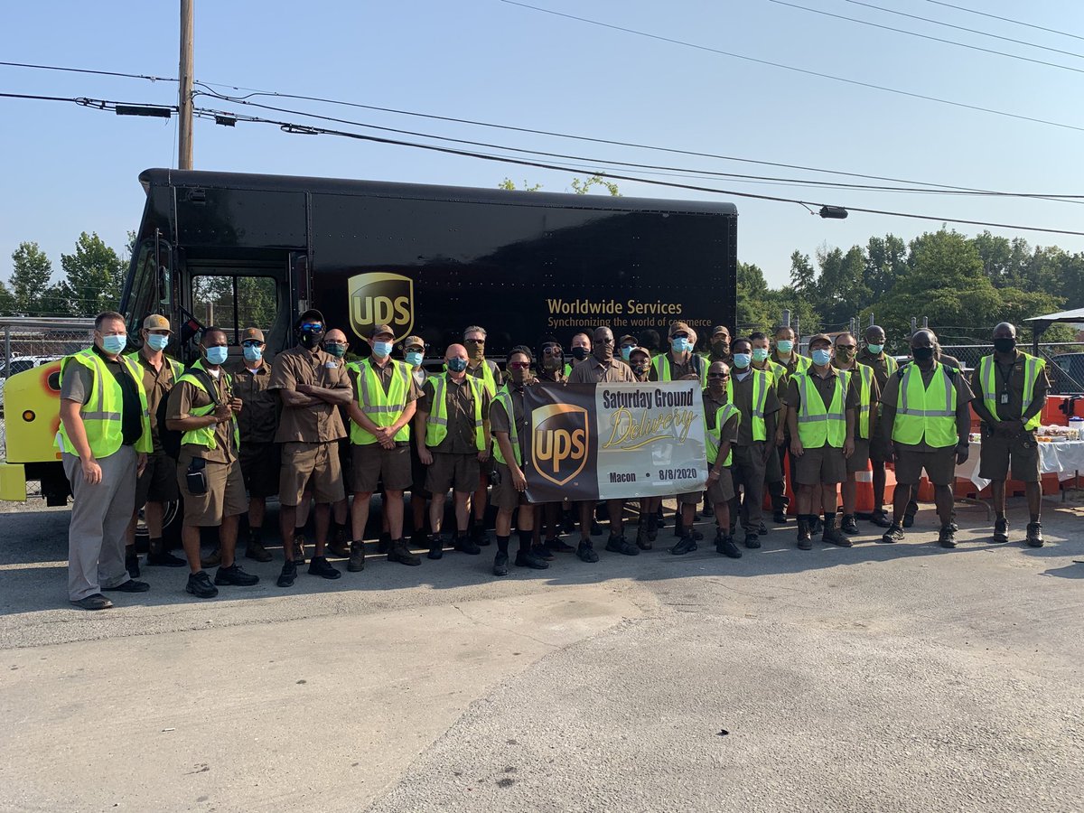 SOAUPSPWST's tweet photo. Congratulations to the MACON Center! 4th of 8 New Sites to deploy Saturday Ground in SOA!#togetherweareups #upsshoutout #thanksfordelivering #saturdayground2020 https://t.co/Ps0893uyFY