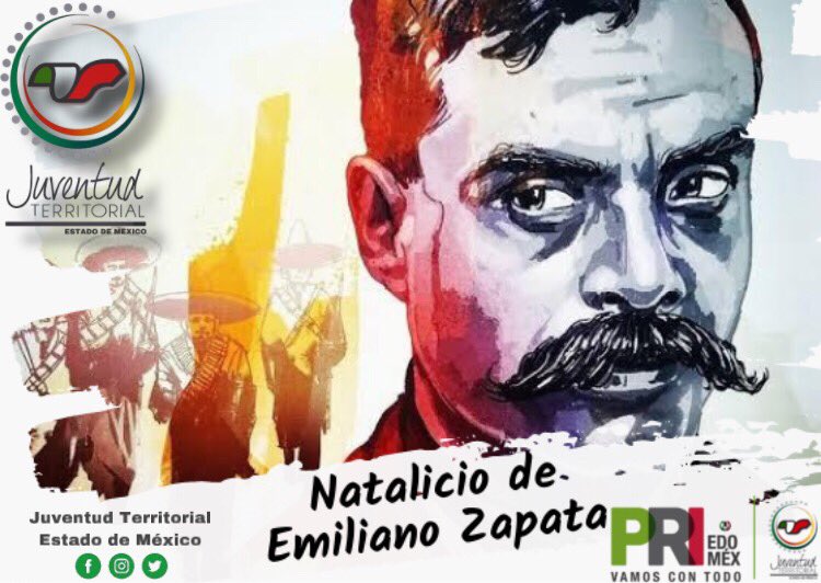 JTEdomex's tweet photo. 141 aniversario de su nacimiento recordamos a #EmiianoZapata, el "Caudillo del Sur" cuyos de grandes ideales encabezaron la lucha contra las desigualdades.
#JuventudEnMovimiento
#VamosConTodo
@AlejandraDMV @Idania_GarciaS @davidsanchezi @DarioZacariasC https://t.co/sSTGY2lYun