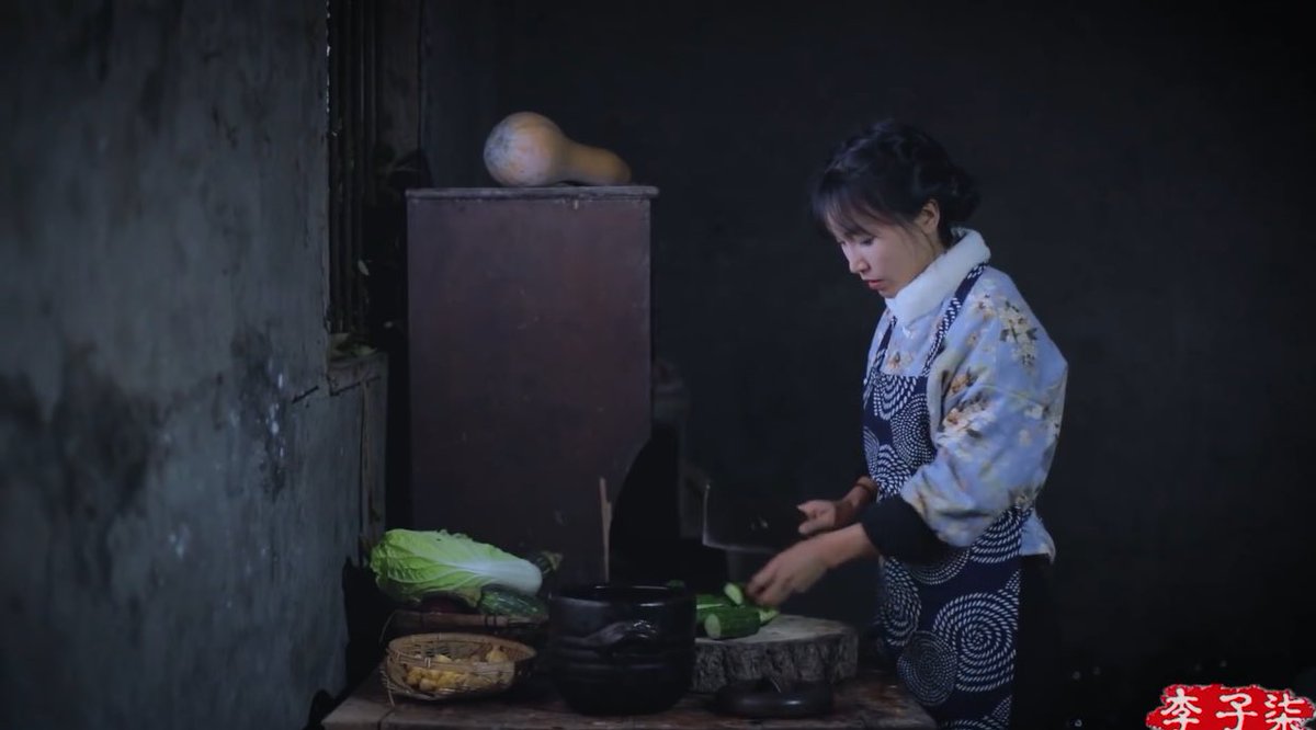 11: 李子柒LiziqiReally cool woman making cooking content in rural China! Her videos are extremely relaxing as she shows the whole process from ingredient harvest-to-table from her farm with really beautiful scenes and traditional cooking methods.