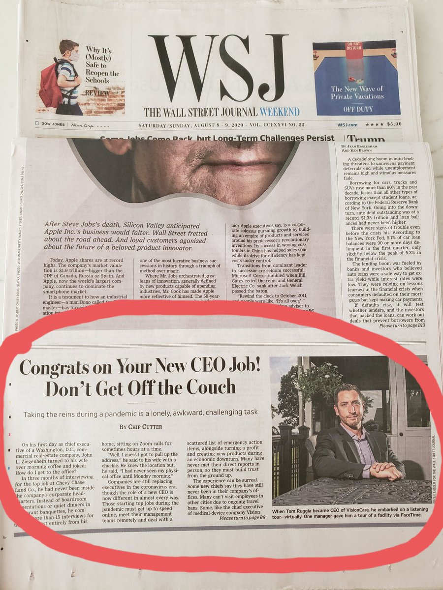 JessinCharlotte's tweet photo. I'm old school... Seeing your longtime client in print in the @wsj is very exciting! #publicrelations #mediaoutreach #alwayspitching @ChipCutter @CentraSight https://t.co/LzFQvPyrIK