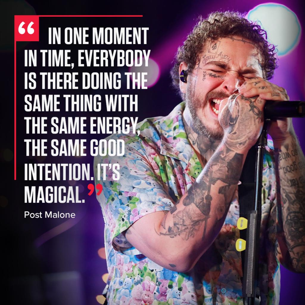 LiveNationHOU's tweet photo. We're in our feels with this @PostMalone quote. RT if you agree! #onlylive https://t.co/bKKS5tLfNa