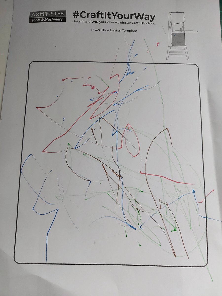 DesignNedev's tweet photo. I asked my 14-month old daughter to help me with my entry for the @axminstertoolcentre design competition. I love it!
#CraftItYourWay https://t.co/dKoNY2ntBD