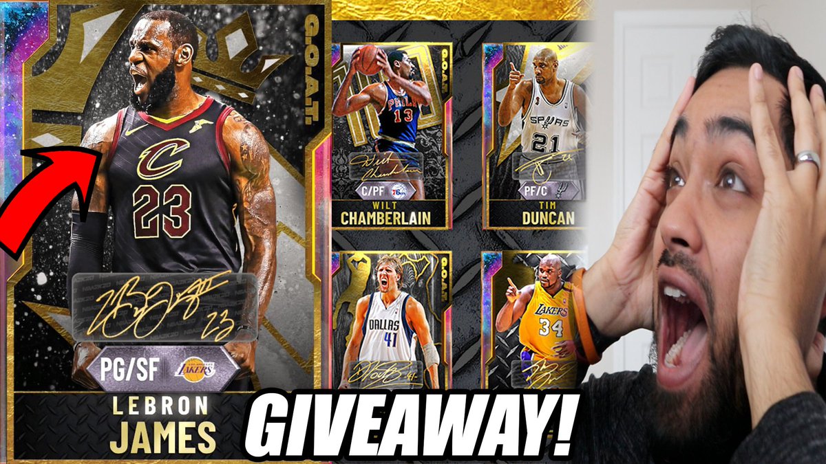 SubTheGamer's tweet image. GOAT GALAXY OPAL PG LeBron JAMES GIVEAWAY on @NBA2K_MyTEAM !

RT and FOLLOW 
@SubTheGamer

TO ENTER!

I WILL PICK ONE PERSON AND DM THEM FOR THEIR CARD!

FREE LOCKER CODE BELOW FOR EVERYONE! WE ALL WINNING TODAY!

GOAT-SUBTHEGAMER-A364V

#LockerCodes