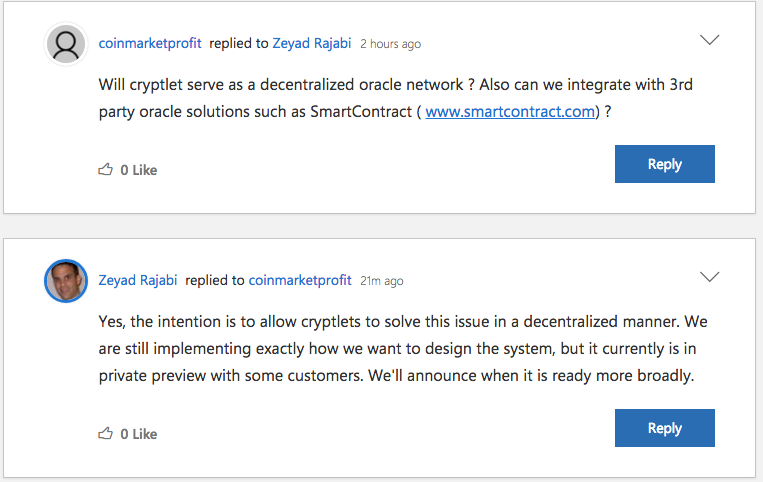 ChainlinkFrameo's tweet photo. #chainlink $link #DLT #Blockchain #smartcontract #smartcon #cryptocurrency #crypto #4IR #fourthindustrialtrvolution #poweredbychainlink #42 #216 @JunkoSu22993224
#microsoft $MSFT #cryptlets #bletchley #azureblockchain #azure https://t.co/O90oLAFYLp