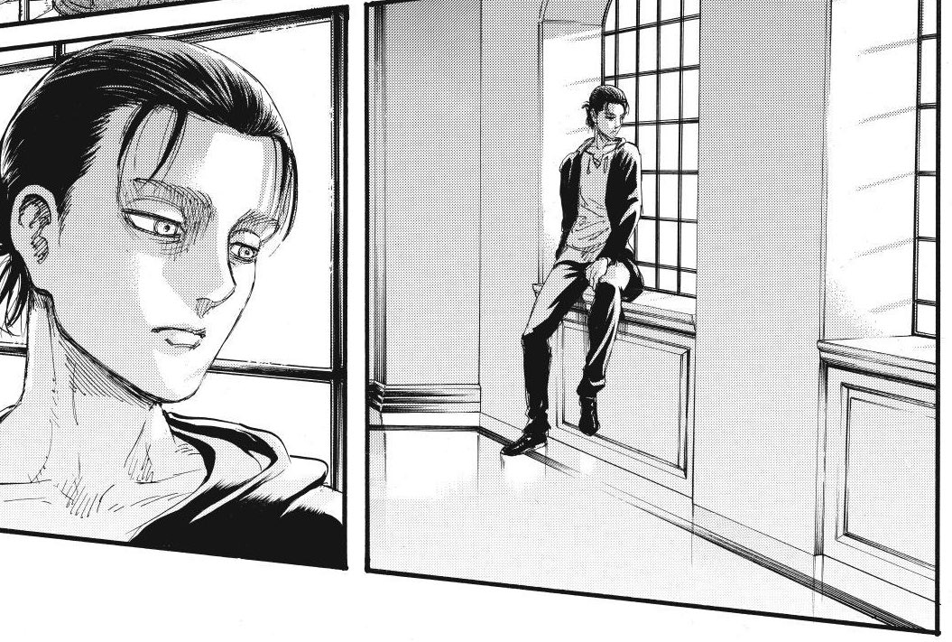 I think things will become a bit clearer when Eren and the alliance face off. Will it be his friends that he chooses, or the destruction of the world and the end to the cycle of hatred?