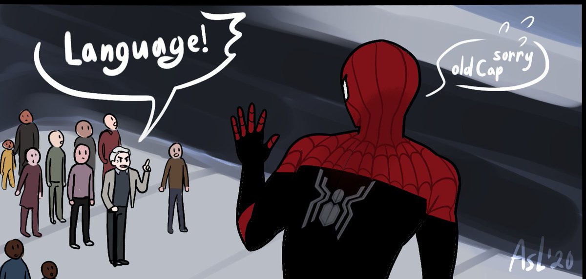 Aida63703856's tweet photo. So this is funny idea which I saw in the comment of Spider man: Far from Home ending on YouTube 🤣
#Marvel #SpiderMan #Spidermanfarfromhome #TomHolland #Avengers #fanart #artwork #marvelstudios #CAP #CapitanAmerica https://t.co/eJxVxSAvoD