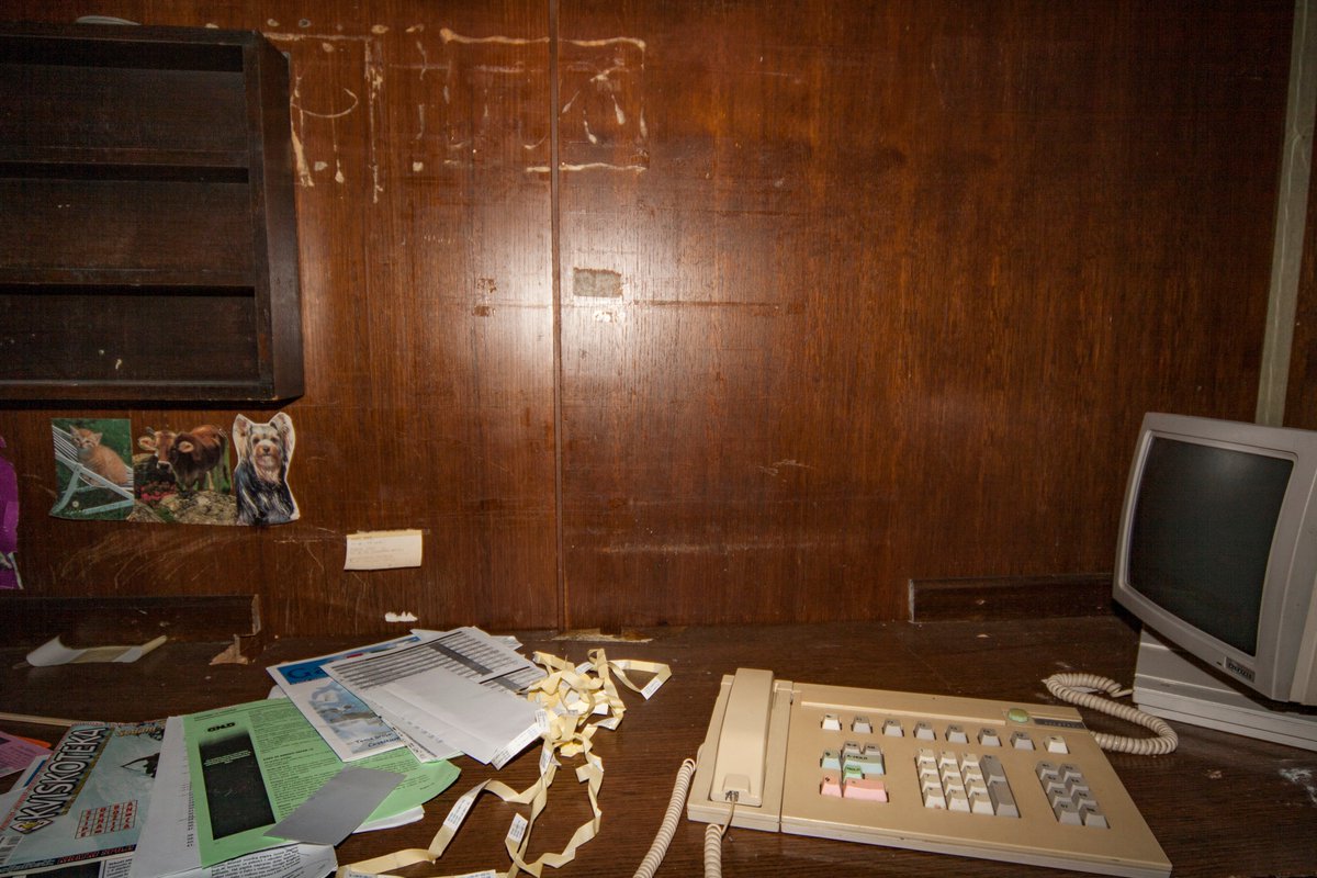 So earlier today I was looking through old photos I took at an abandoned hotel on the Adriatic coast, and I came across this funny looking terminal. Anyone have any idea what it is? I'm pretty confused by the keyboard. I'm guessing it's some kind of reception console attendant?