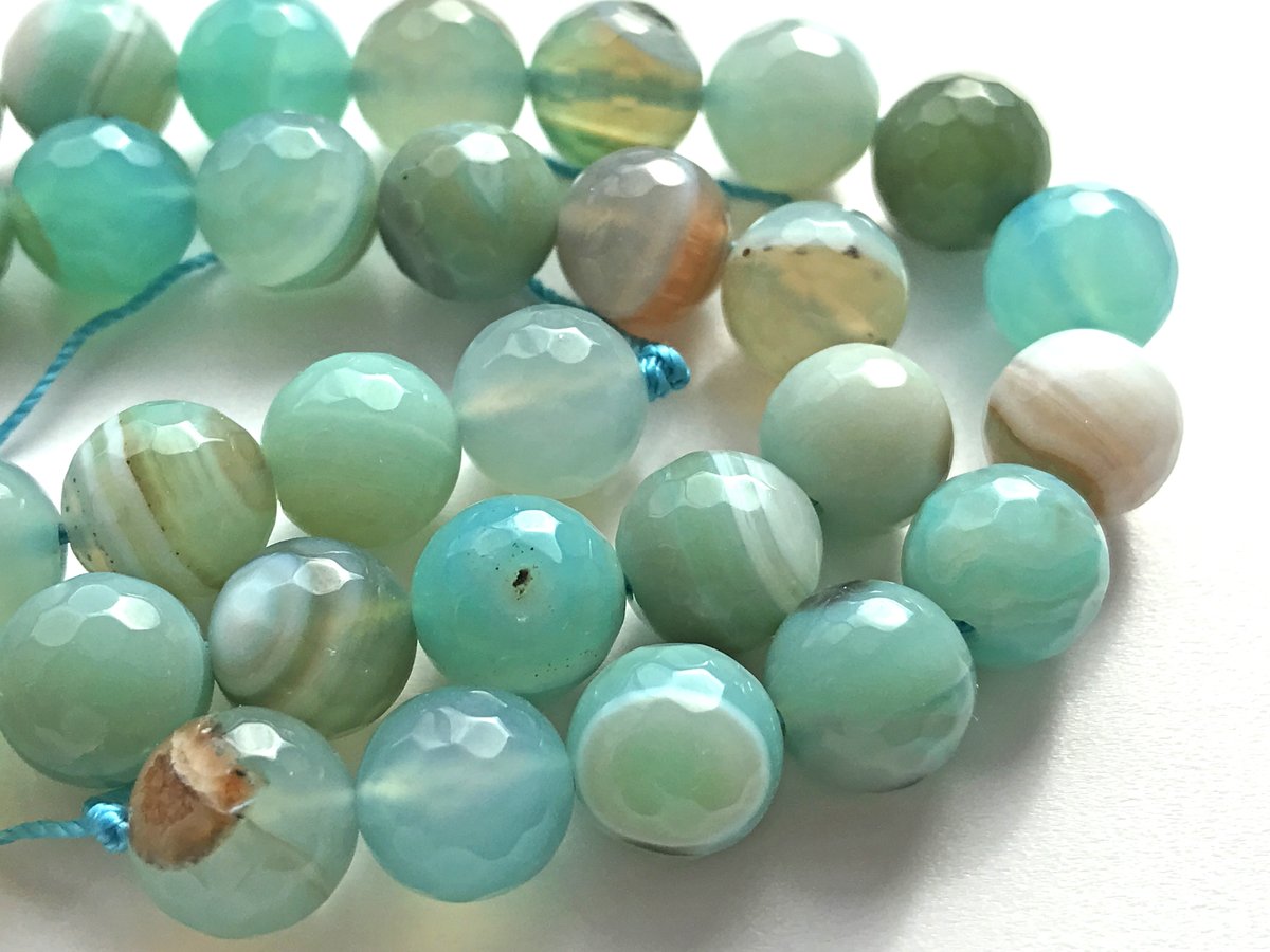 BeadService's tweet image. Banded Turquoise Blue Agate Semi-Precious Gemstone 10mm Faceted Jewellery Beads by BeadService etsy.me/2PNRt3L via @Etsy