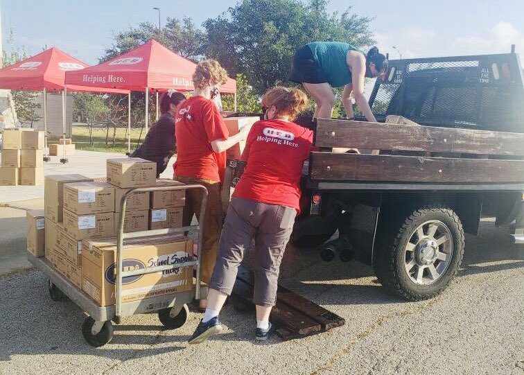 Thank you <a href="/FTCATX/">For The Children</a> &amp; all the other partners for coordinating and distributing school supplies for our <a href="/AustinISD/">Austin ISD</a> schools. <a href="/HEB/">H-E-B</a> #schoolsuppliesforthechildren Thank you to our JHES 🦅 Team for coordinating the pick up and delivery 🚚 of supplies: Mr. Robledo and Mr. Rodriguez.