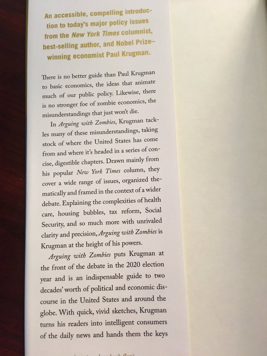 Suggestion for August 8 ... Arguing With Zombies: Economics, Politics, and the Fight For a Better Future (2020) by Paul Krugman.