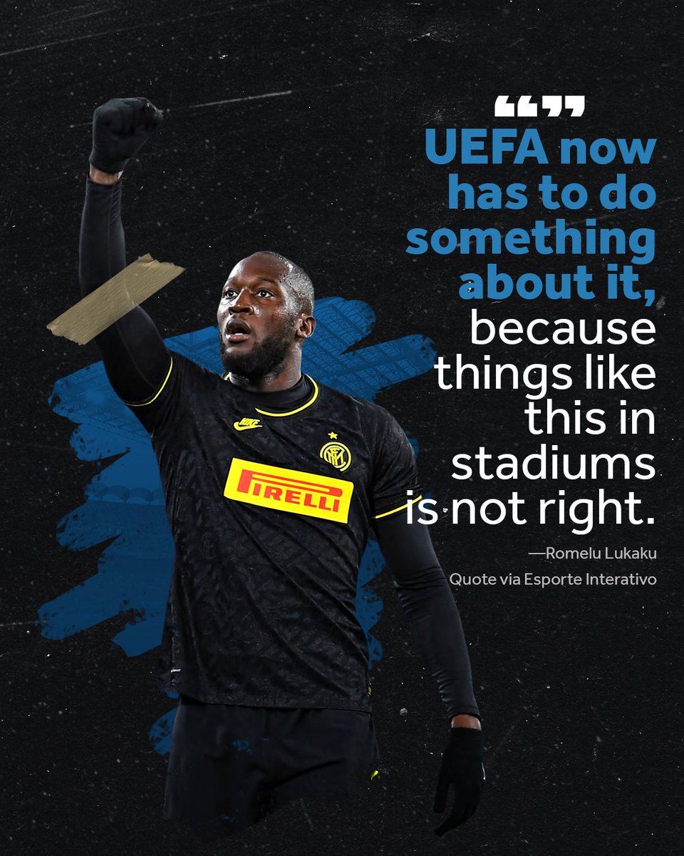 Lukaku experienced racial abuse in European football too, speaking out after a match at Slavia Prague.